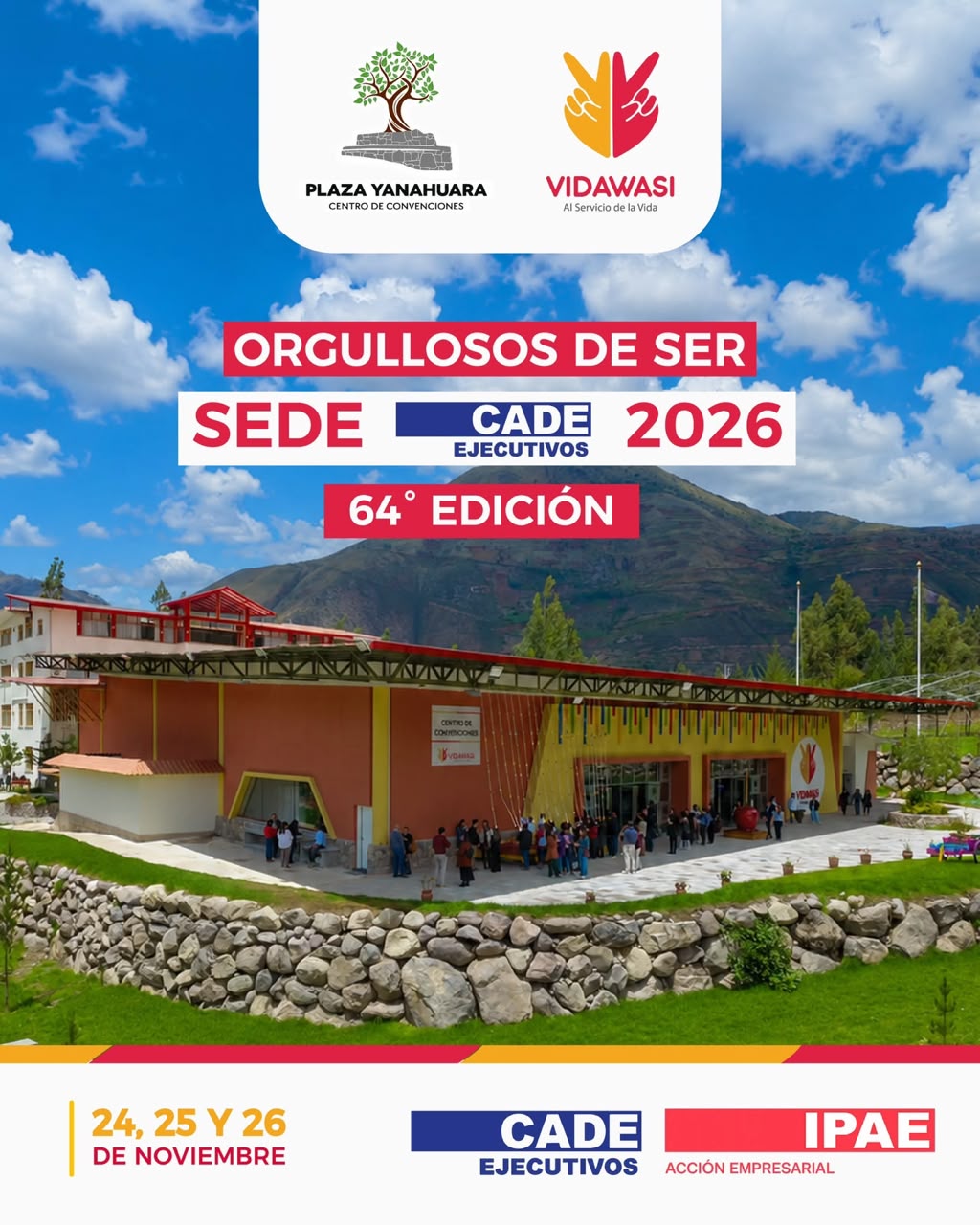 MUNICIPALIDAD PROVINCIAL DEL CUSCO SALUDA A VIDA WASI POR SER SEDE DEL CADE EJECUTIVOS 2026